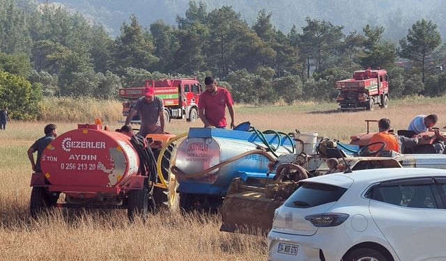 Muğla'da alevler ormana sıçradı! Vatandaşlar traktör ve su tankerleriyle seferber oldu