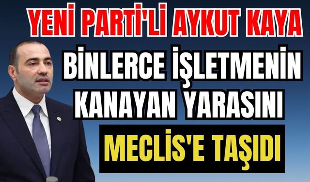 Yeni Parti'li Aykut Kaya, binlerce işletmenin kanayan yarasını Meclis'e taşıdı