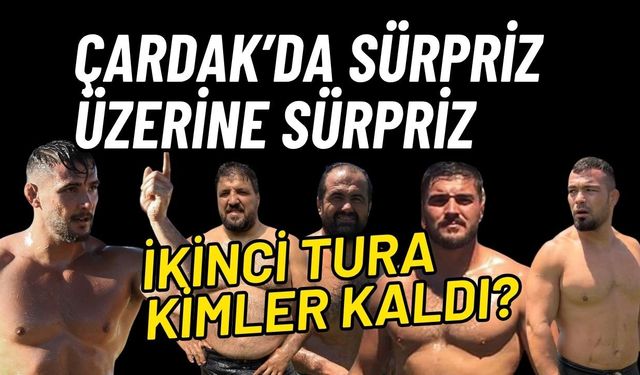 Çanakkale Çardak güreşlerinde ilk turda sürpriz üzerine sürpriz… İşte ikinci tura kalan başpehlivanlar