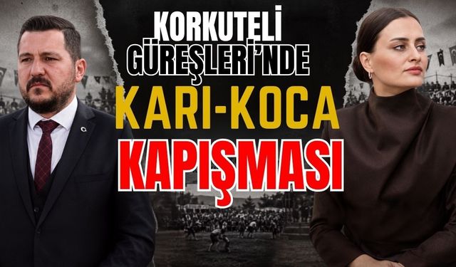 Korkuteli’nde karı koca kapışması… Başkan Saniye Caran ile eşinin pehlivanları birbirlerine rakip oldular