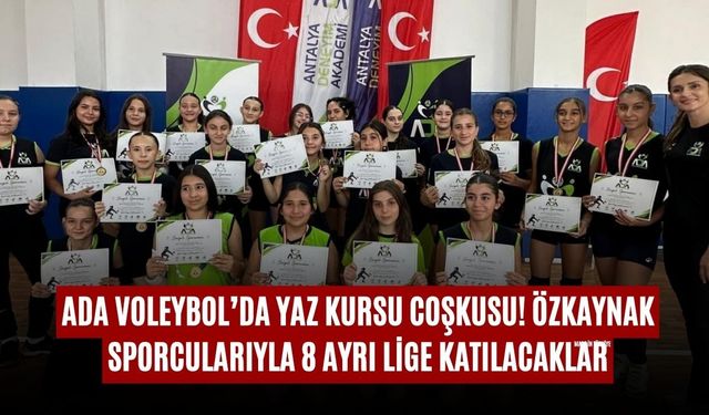 ADA Voleybol’da yaz kursu coşkusu! Özkaynak sporcularıyla 8 ayrı lige katılacaklar