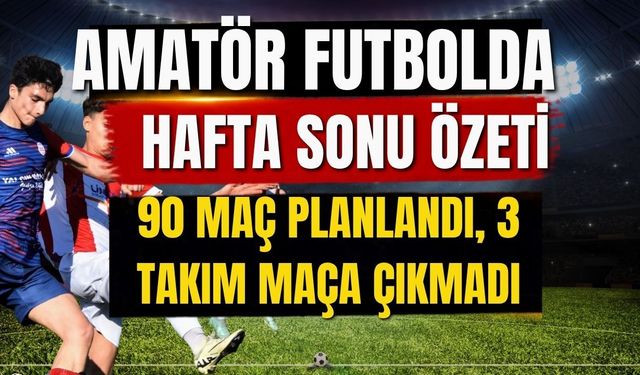 Amatör futbolda hafta sonu özeti! 90 maç planlandı, 3 takım maça çıkmadı