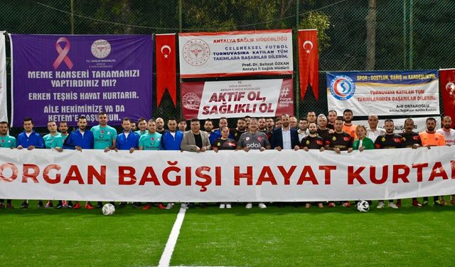 Antalya’daki sağlık çalışanlarından turnuva heyecanı