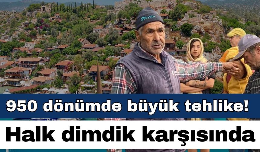 950 dönümde büyük tehlike! Halk dimdik karşısında