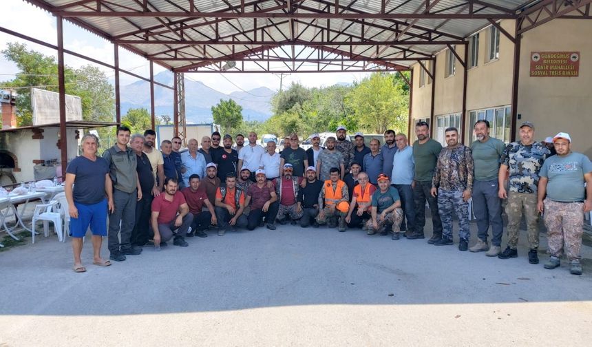 Gündoğmuş’ta domuz sürek avı düzenlendi