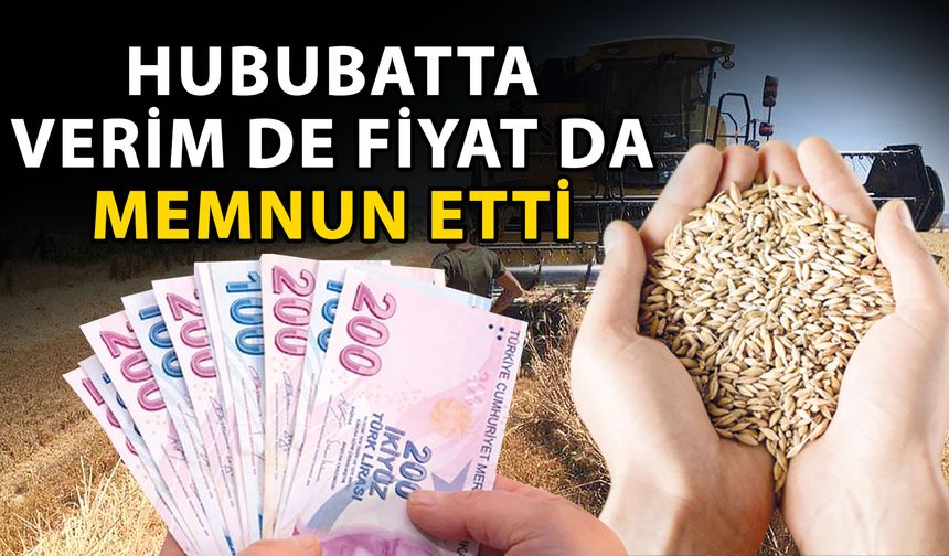 Hububatta verim de fiyat da memnun etti