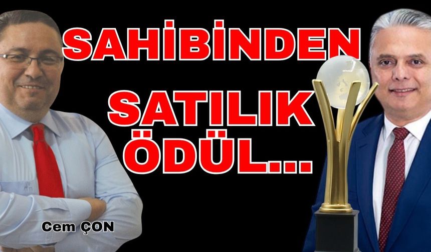 Sahibinden satılık ödül…