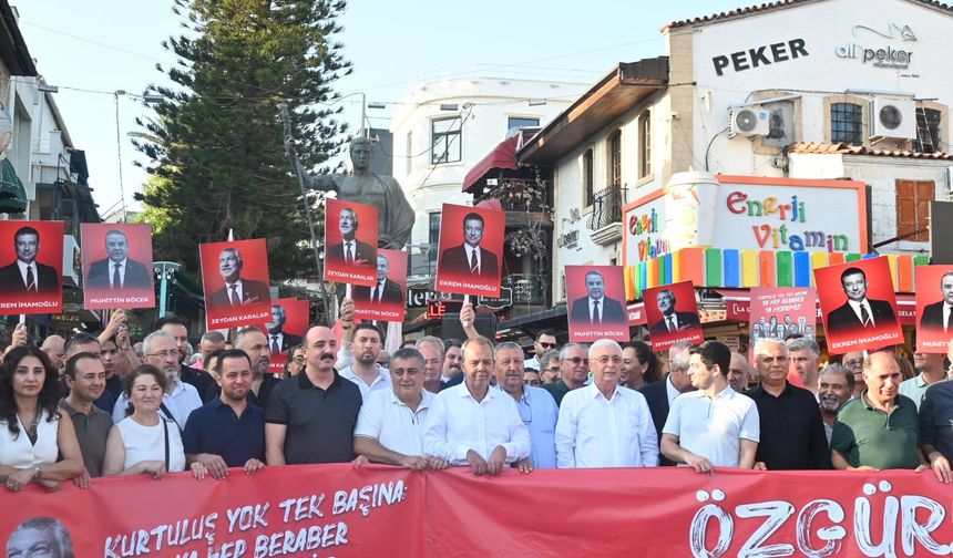 CHP Antalya tutuklu başkanlar için sokağa döküldü... "Sandıkta kaybettiklerini yargıyla alıyorlar”