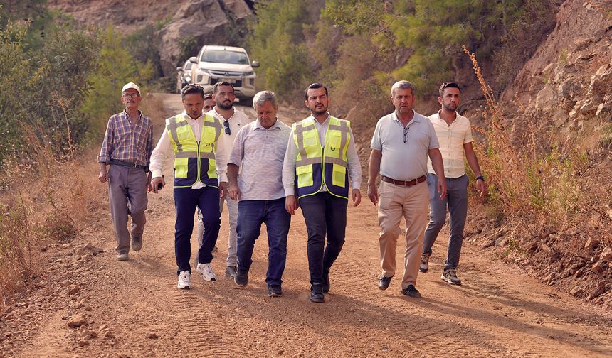 Sapadere'deki bağlantı yolu asfalta hazırlanıyor