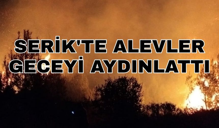 Antalya’nın Serik ilçesinde orman yangını çıktı