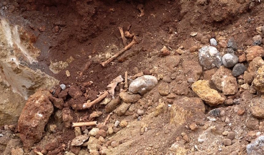 Antalya'da belediye kazısında kemik parçaları bulundu