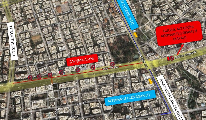 Antalya’nın en işlek yolu pazar günü kapatılacak