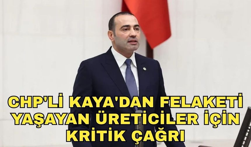 CHP'li Kaya'dan felaketi yaşayan üreticiler için kritik çağrı