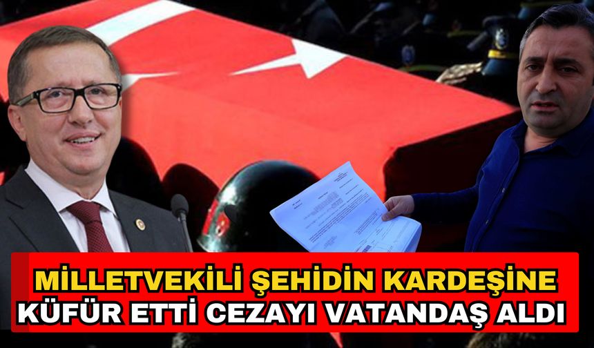 Milletvekili şehidin kardeşine küfür etti cezayı vatandaş aldı