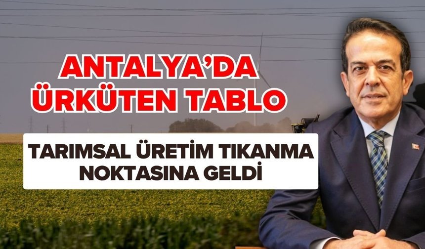 Antalya’da ürküten tablo! Tarımsal üretim tıkanma noktasına geldi