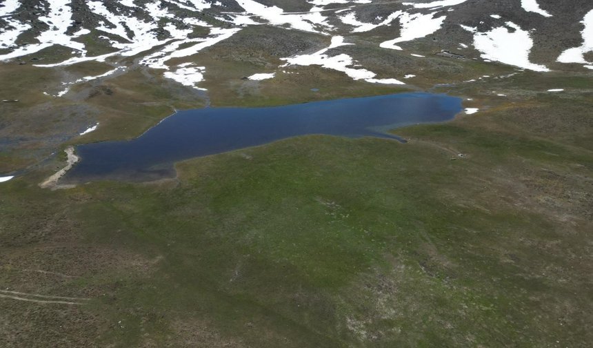 Bahar ve kış mevsimi aynı anda görüntülendi, ortaya eşsiz manzara çıktı