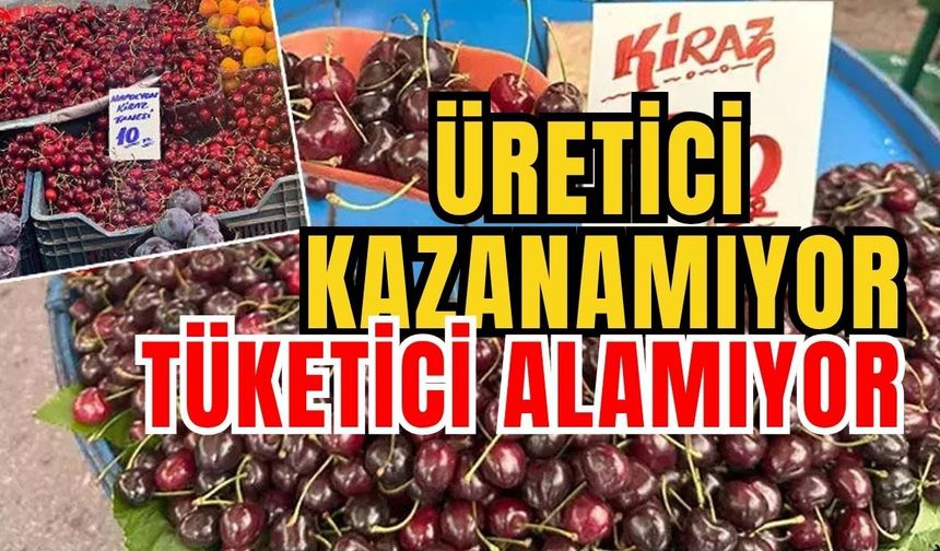 Üretici kazanamıyor tüketici alamıyor: Kirazdaki fiyat makası tepki çekti