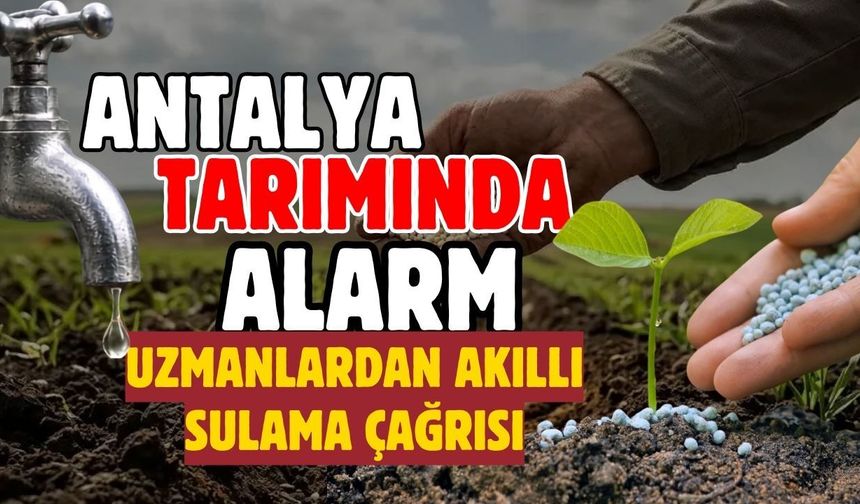 Antalya tarımında alarm! Uzmanlardan akıllı sulama çağrısı