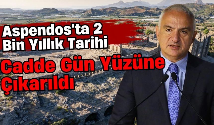 Aspendos'ta 2 bin yıllık tarihi cadde gün yüzüne çıkarıldı