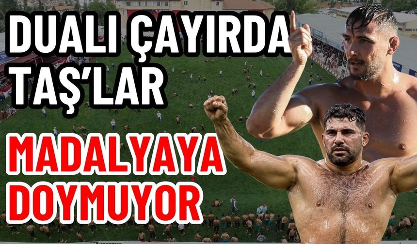 Dualı çayırda Taş’lar madalyaya doymuyor