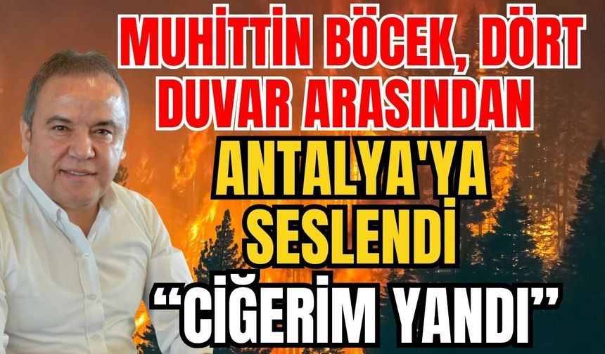 Muhittin Böcek, dört duvar arasından Antalya'ya seslendi: “Ciğerim yandı”