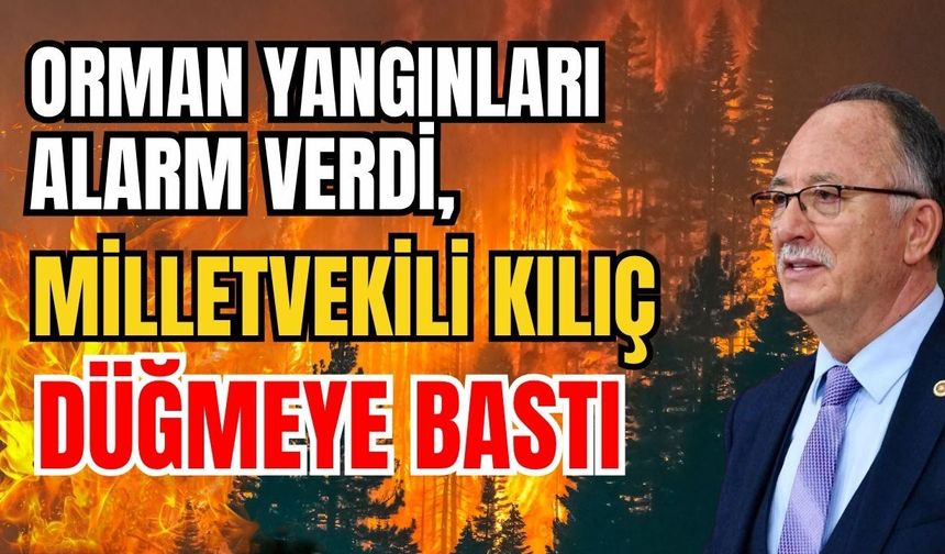 Orman yangınları alarm verdi, Milletvekili Kılıç düğmeye bastı