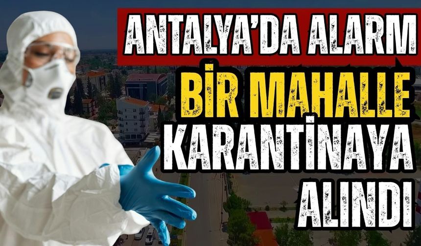 Antalya’da şap alarmı! Bir mahalle karantinaya alındı