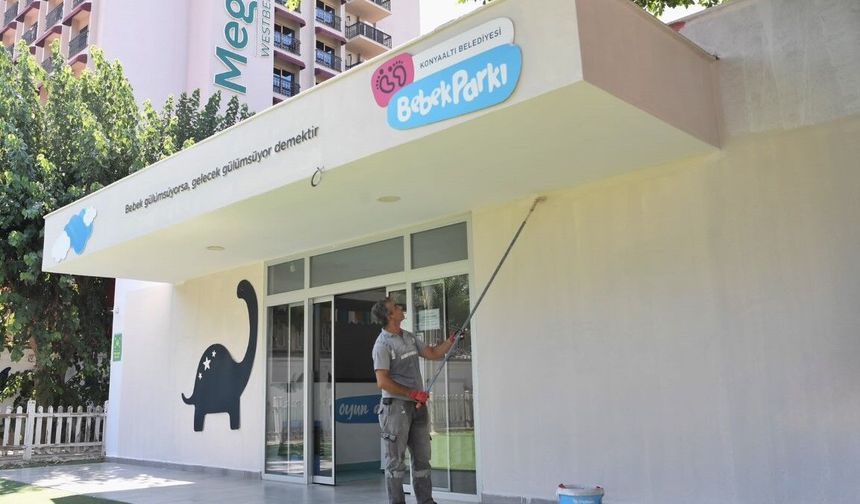 Konyaaltı Belediyesi Bebek Park’ı yeniliyor