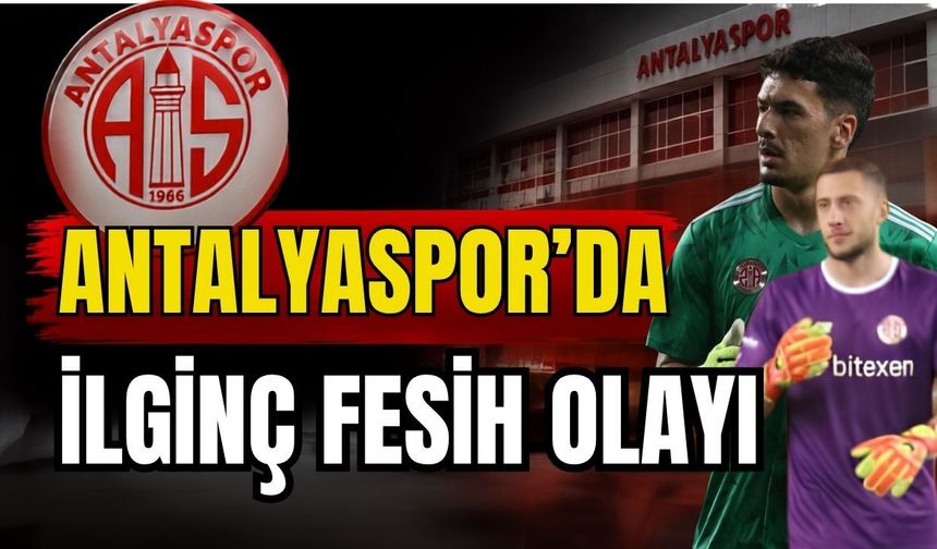 Lisans çıkaramayan Antalyaspor’da ilginç fesih olayı