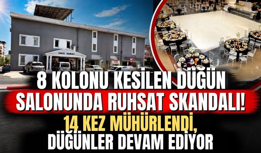 8 kolonu kesilen düğün salonunda ruhsat skandalı! 14 kez mühürlendi, düğünler devam ediyor