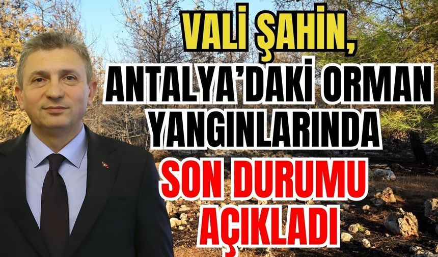 Vali Şahin, Antalya’daki orman yangınlarında son durumu açıkladı