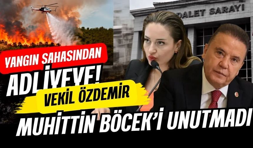 Yangın sahasından adliyeye! Vekil Özdemir, Muhittin Böcek'i unutmadı
