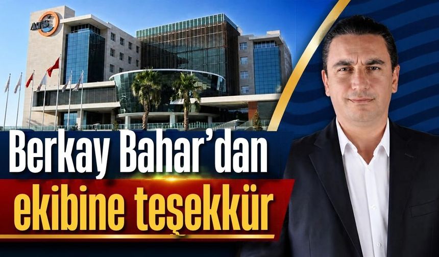 Berkay Bahar’dan ekibine teşekkür