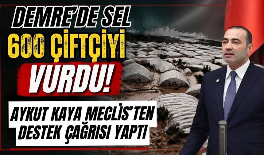 Demre'de sel 600 çiftçiyi vurdu! Aykut Kaya Meclis’ten destek çağrısı yaptı